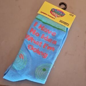 Blue "I Have No Idea What I'm Doing" Crew Socks